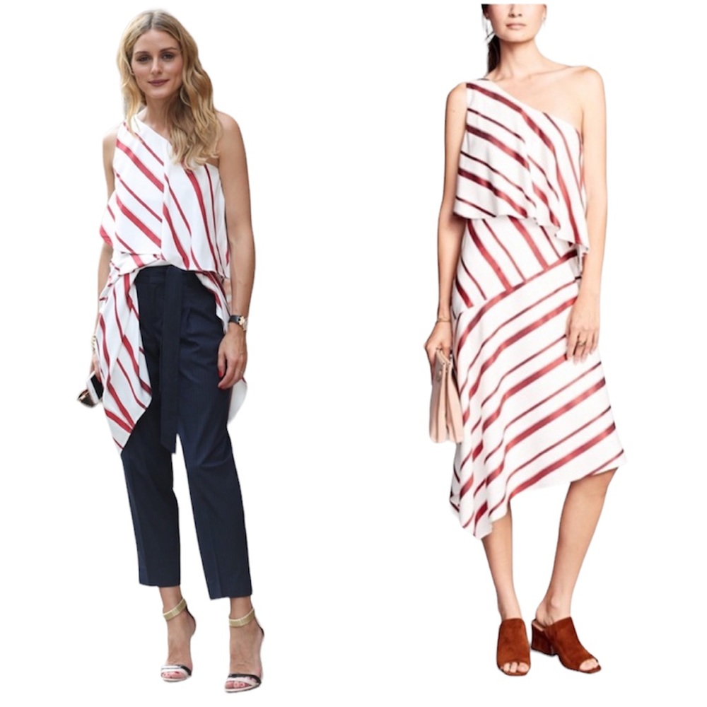 Olivia Palermo Banana Republic Asymmetrical Dress
